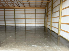 Springboro barn concrete flooring after