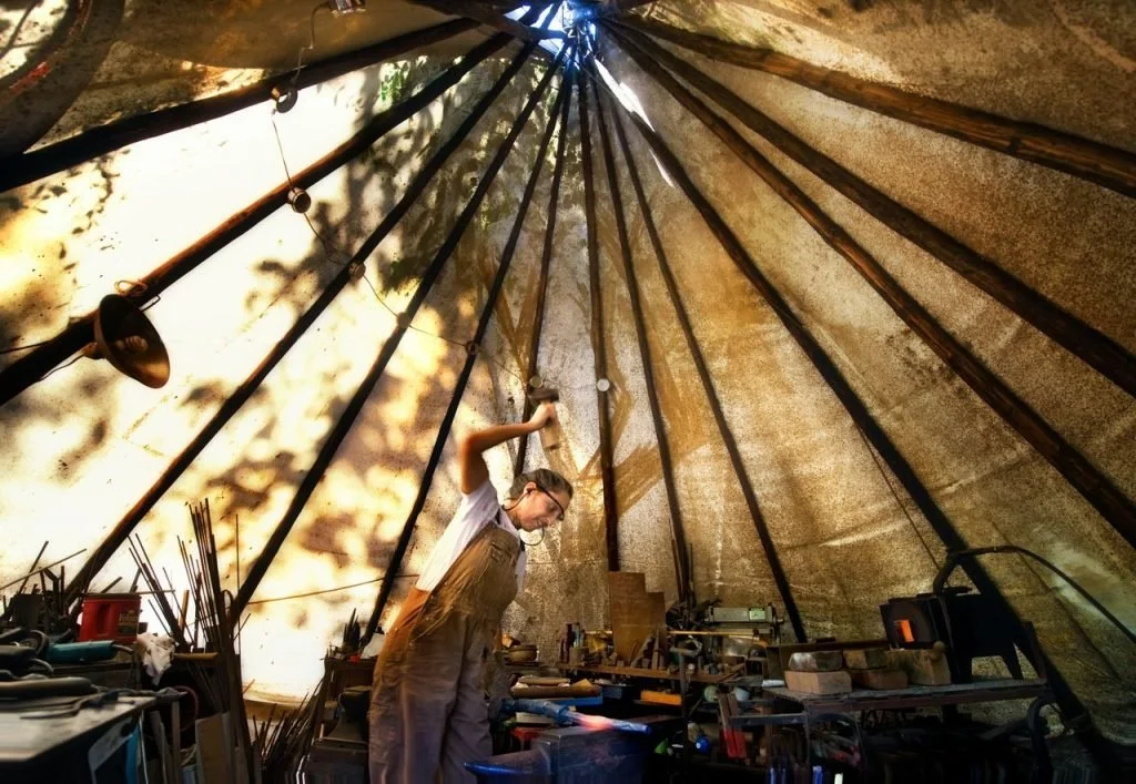 Over the last 20+ years, Heather McLarty has established herself as a well-known artist and blacksmith whose creations have beautified the community. Her public works include the gates and benches at the Audubon Center in Debs Park as well as the gat