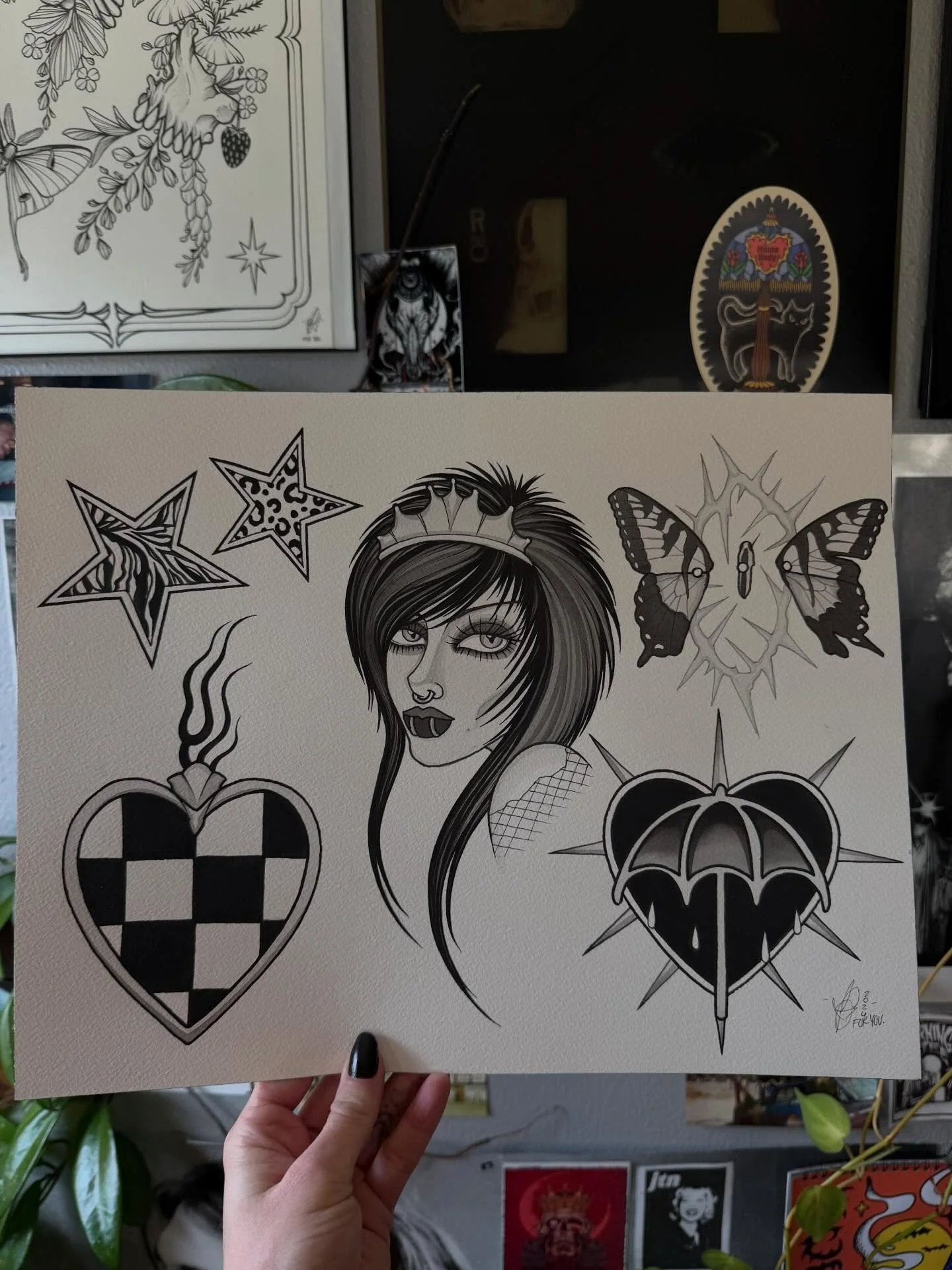 flash for emo night tomorrow with @theparadisetattoo at the parkade bar! Swipe to see event details! Can&rsquo;t wait to see you all there !🖤