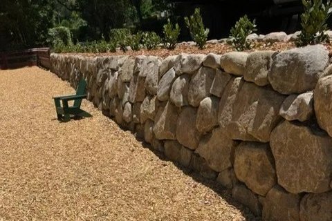 A retaining wall 