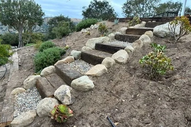 Custom stairs on property