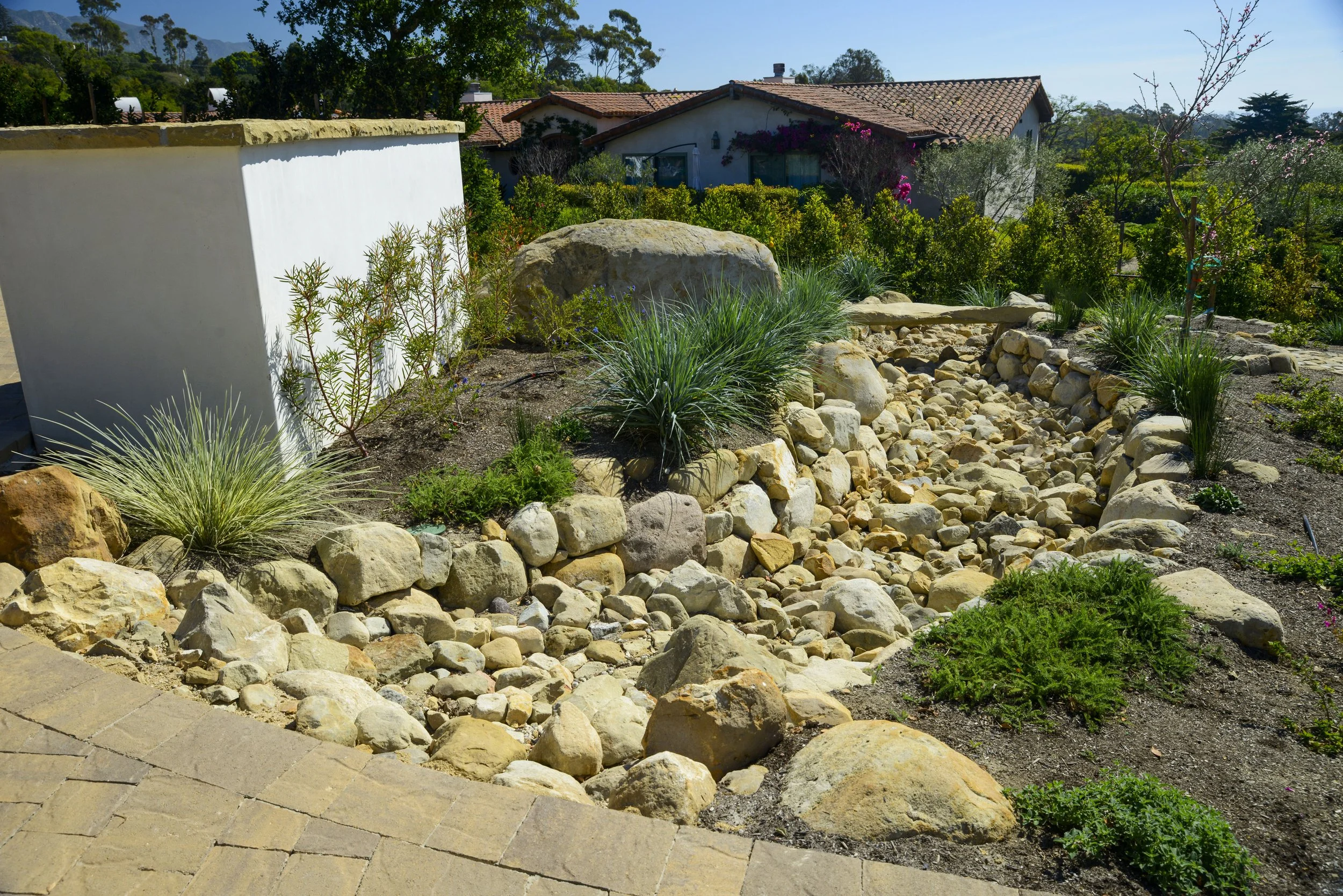 rootline landscape inc dry creek beds
