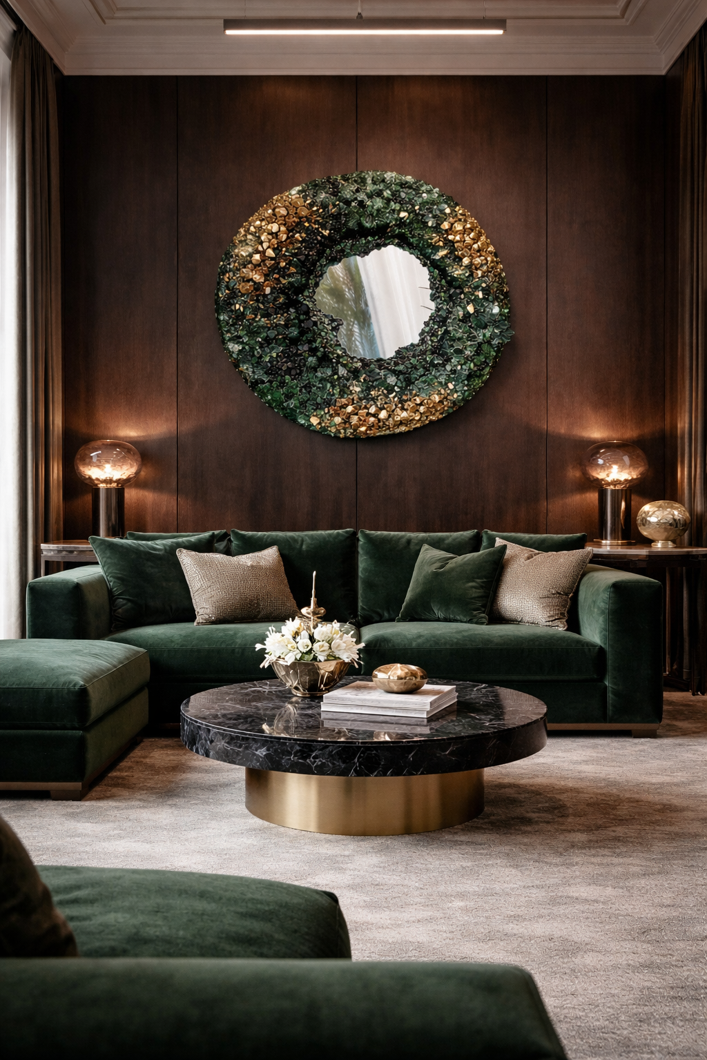 Malachite Strata Mirror