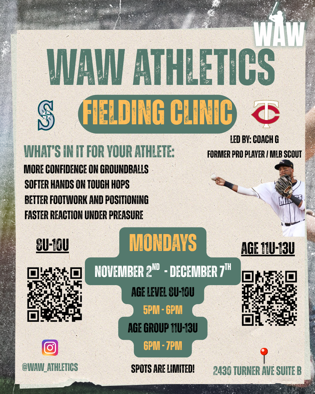WAW Fielding Clinic 11u-13u