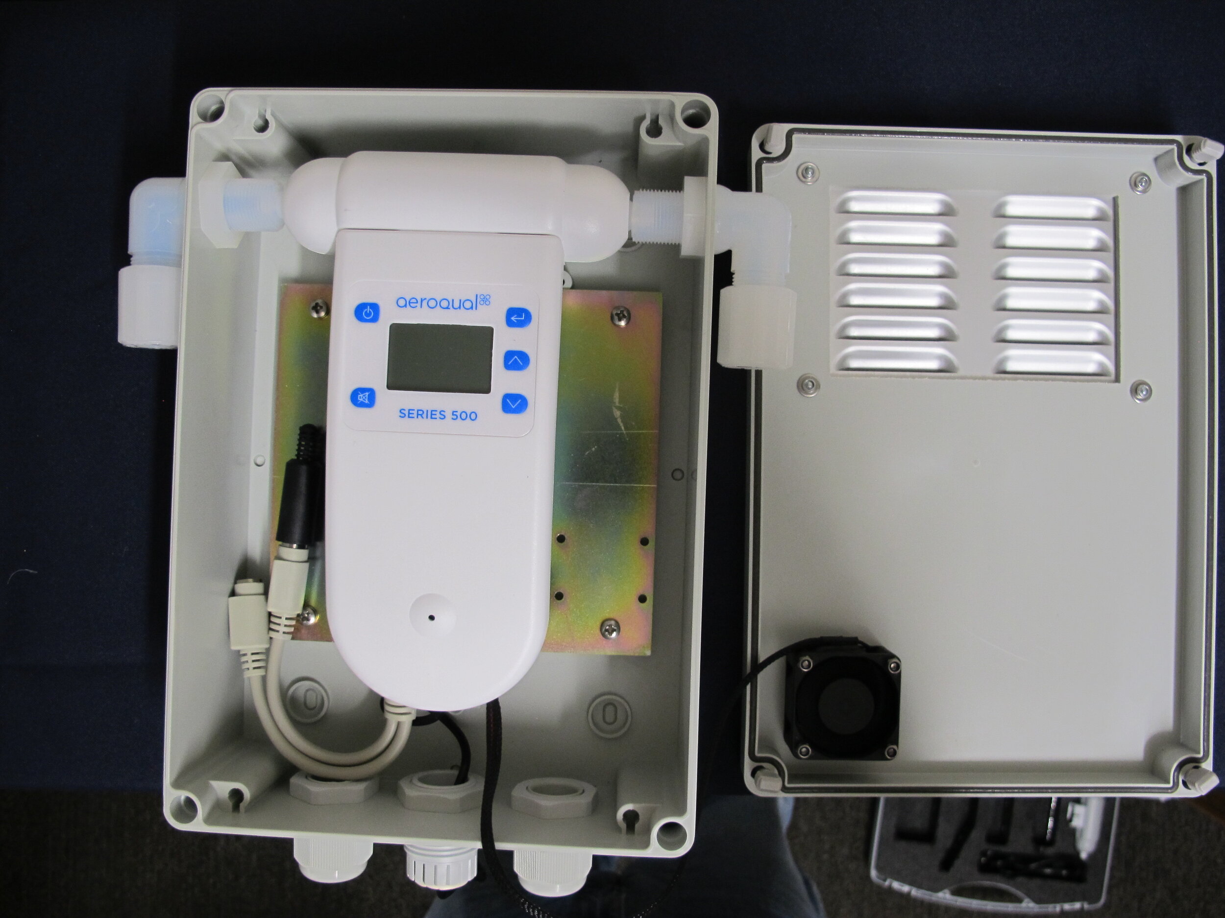 Aeroqual 500 Ozone sensor in outdoor enclosure