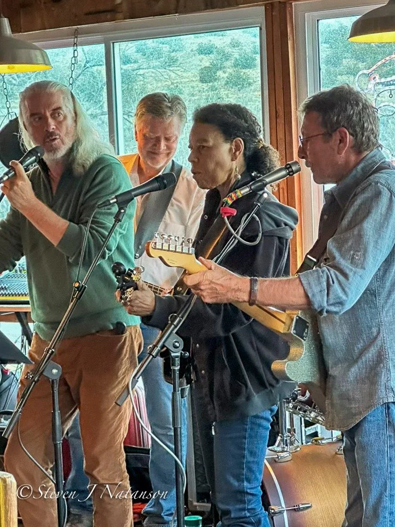 Santa Fe Local band The Zig Zags performing live at the Mine Shaft in Madrid, NM.  Henry Sutro, Denise Dixon, Mike Montiel, and Robert Trumpy. 