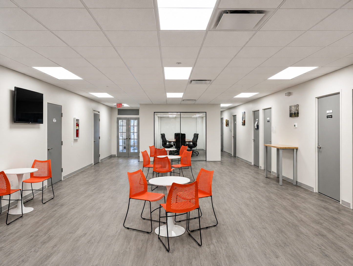 The Ada Lovelace conference hall at Noble Suites.  During business hours, the hall is free for everyone to enjoy.  The hall can also be reserved for after business hours events