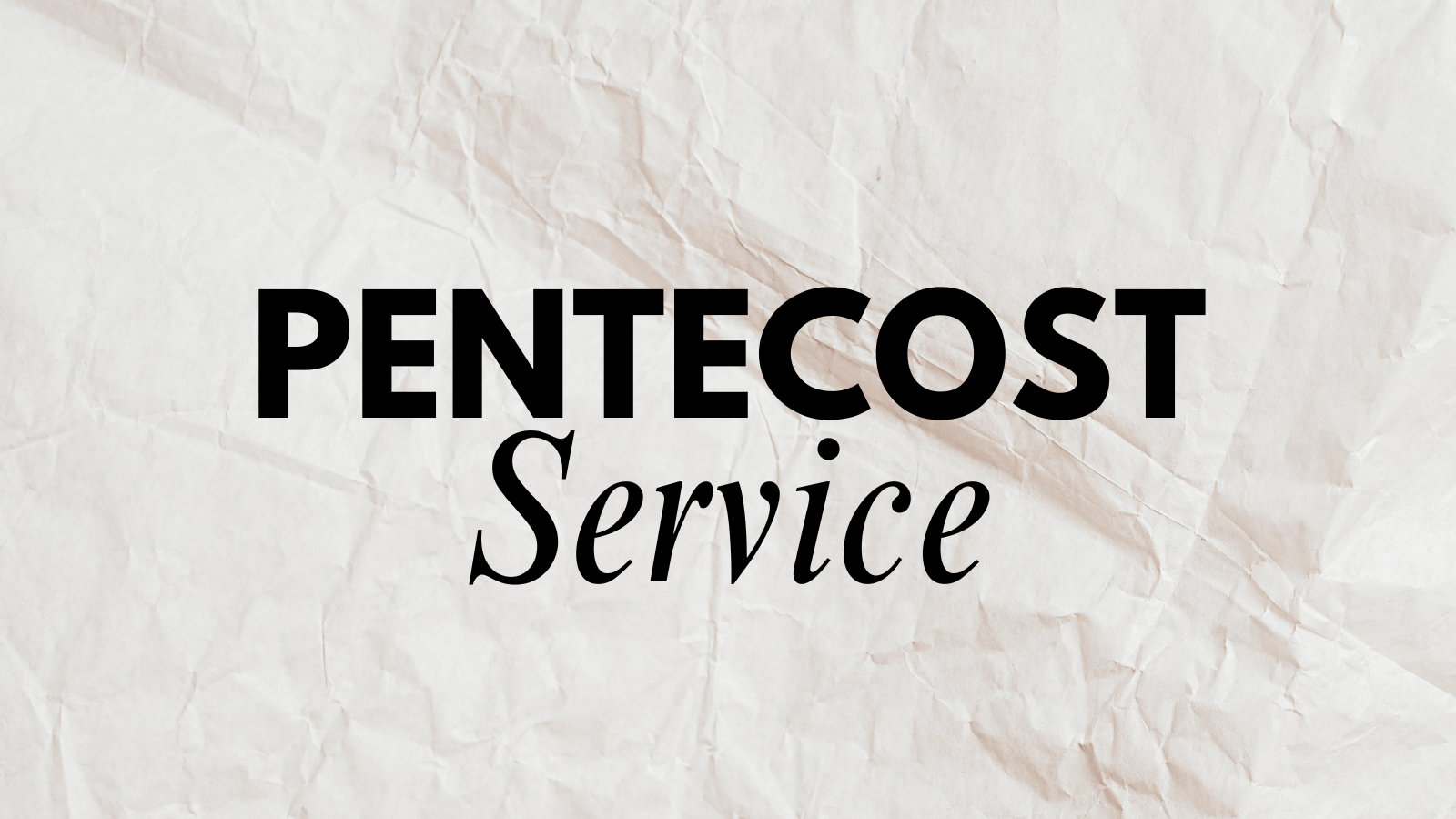 Pentecost Worship Night