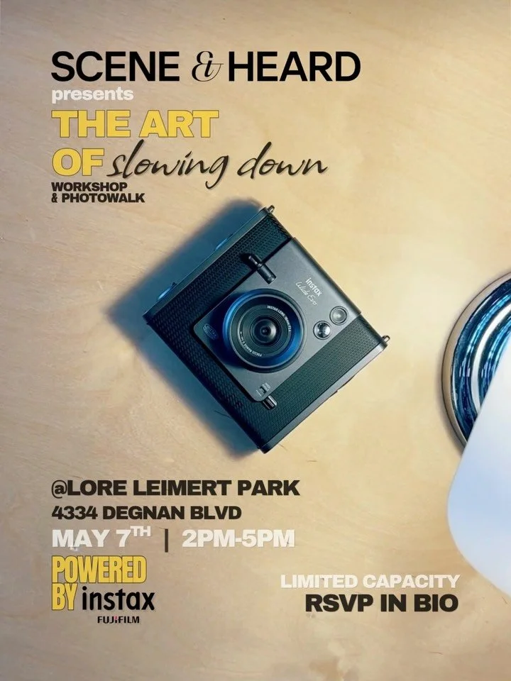 Join us in Leimert Park at @loreleimertpark for The Art of Slowing Down, a photography workshop led by @iamkendraharris .

Powered by @fujifilm_instax_northamerica.📸

Slow down, explore, shoot, and share. Space is limited. RSVP link in bio.