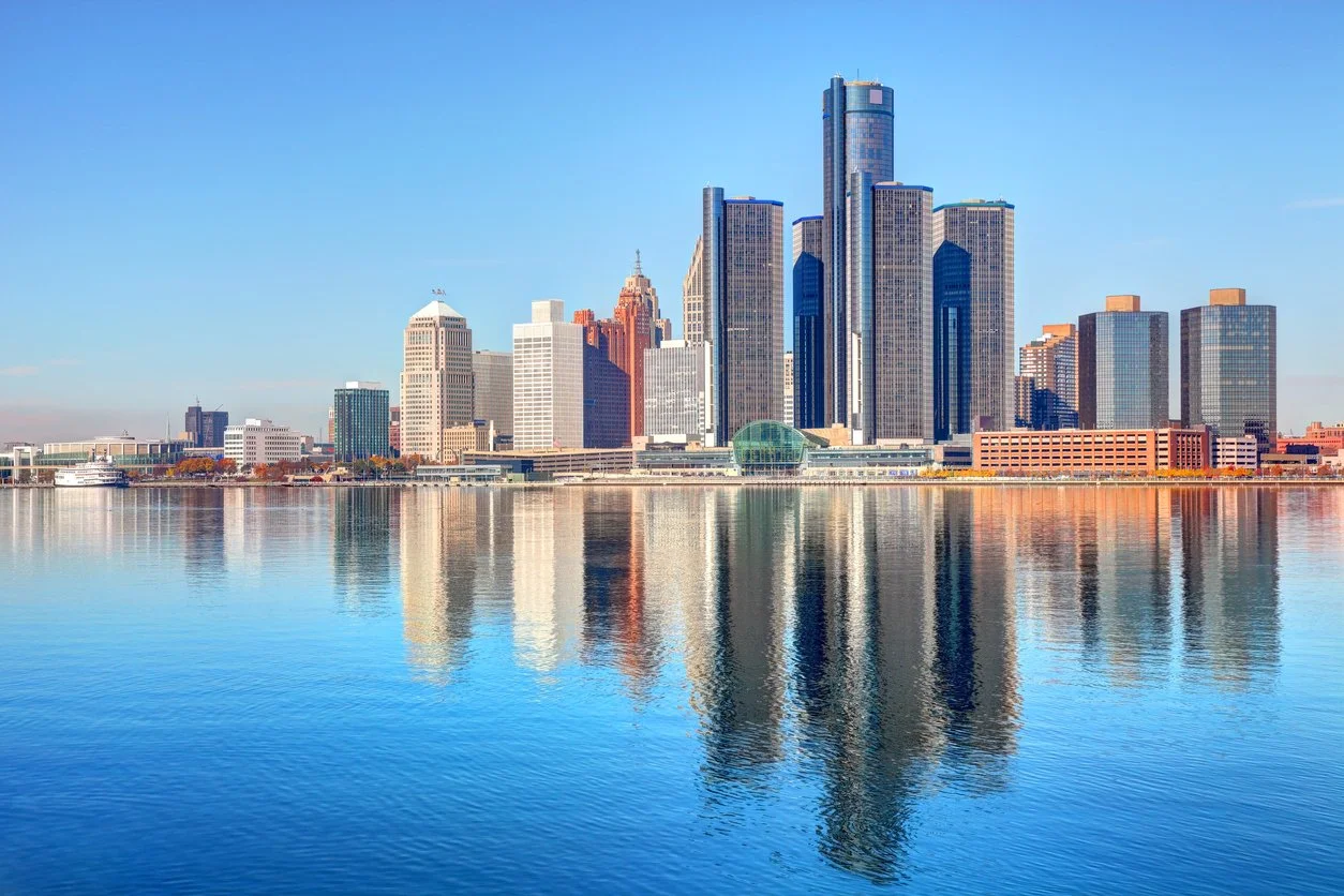 Detroit City Skyline