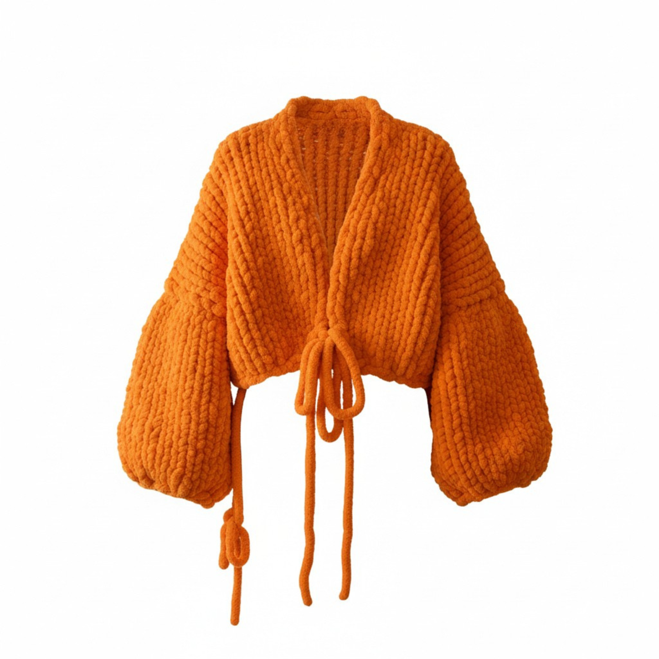 Crop Chunky Knit Coat