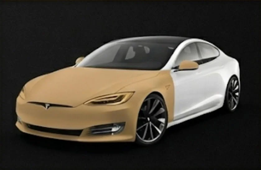Diagram showing the FullFront paint protection film coverage level