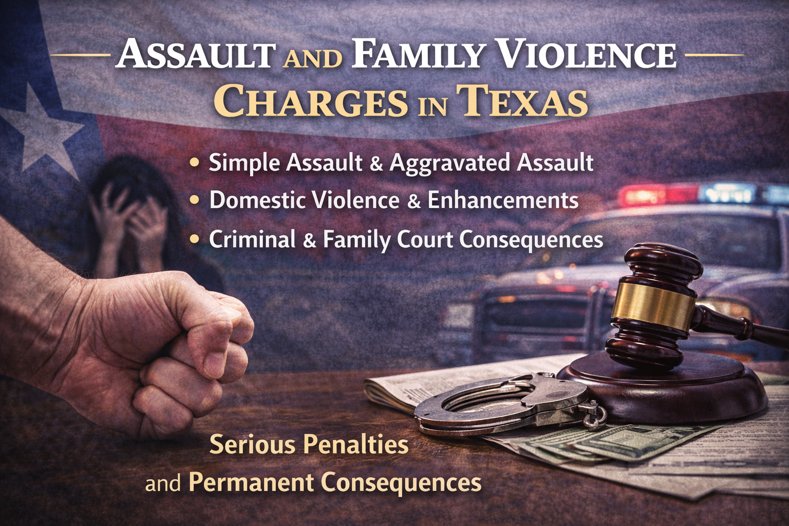Assault and family violence charges Texas defense attorney D'Angelo Legal Tyler TX
