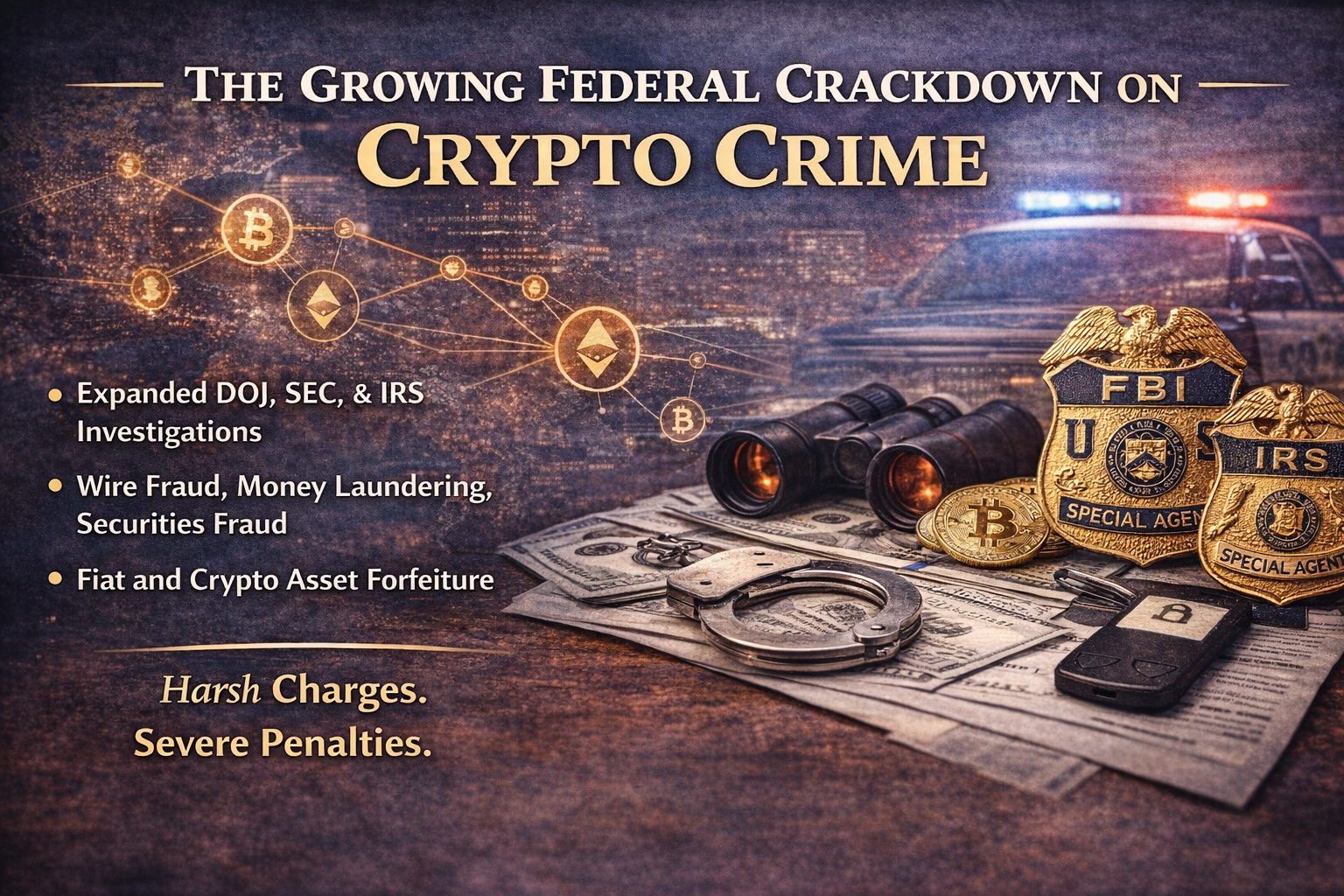 Federal cryptocurrency crime defense attorney Texas blockchain fraud investigation D'Angelo Legal