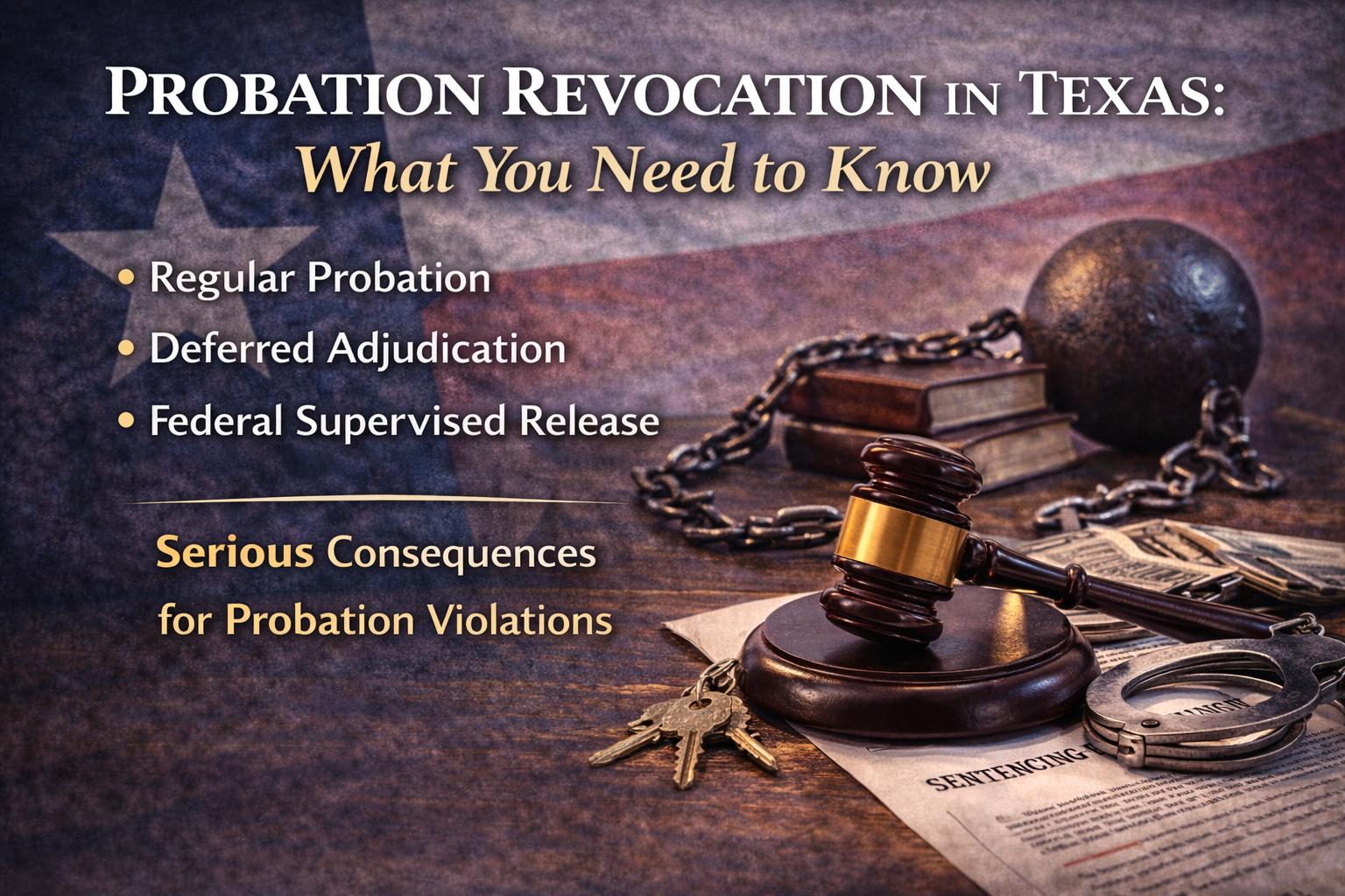 Probation revocation defense attorney East Texas motion to adjudicate D'Angelo Legal Tyler TX