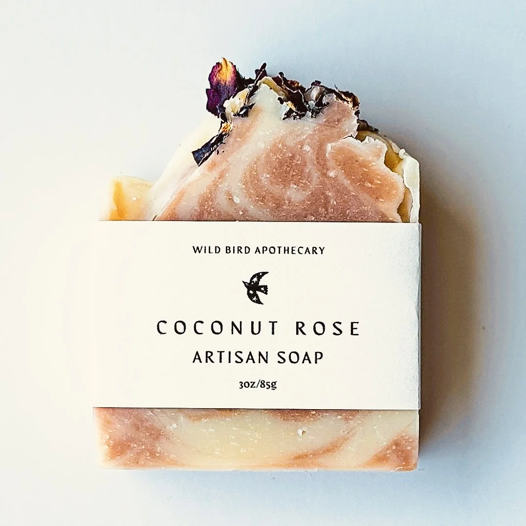 Coconut Rose Bar Soap with Essential Oils