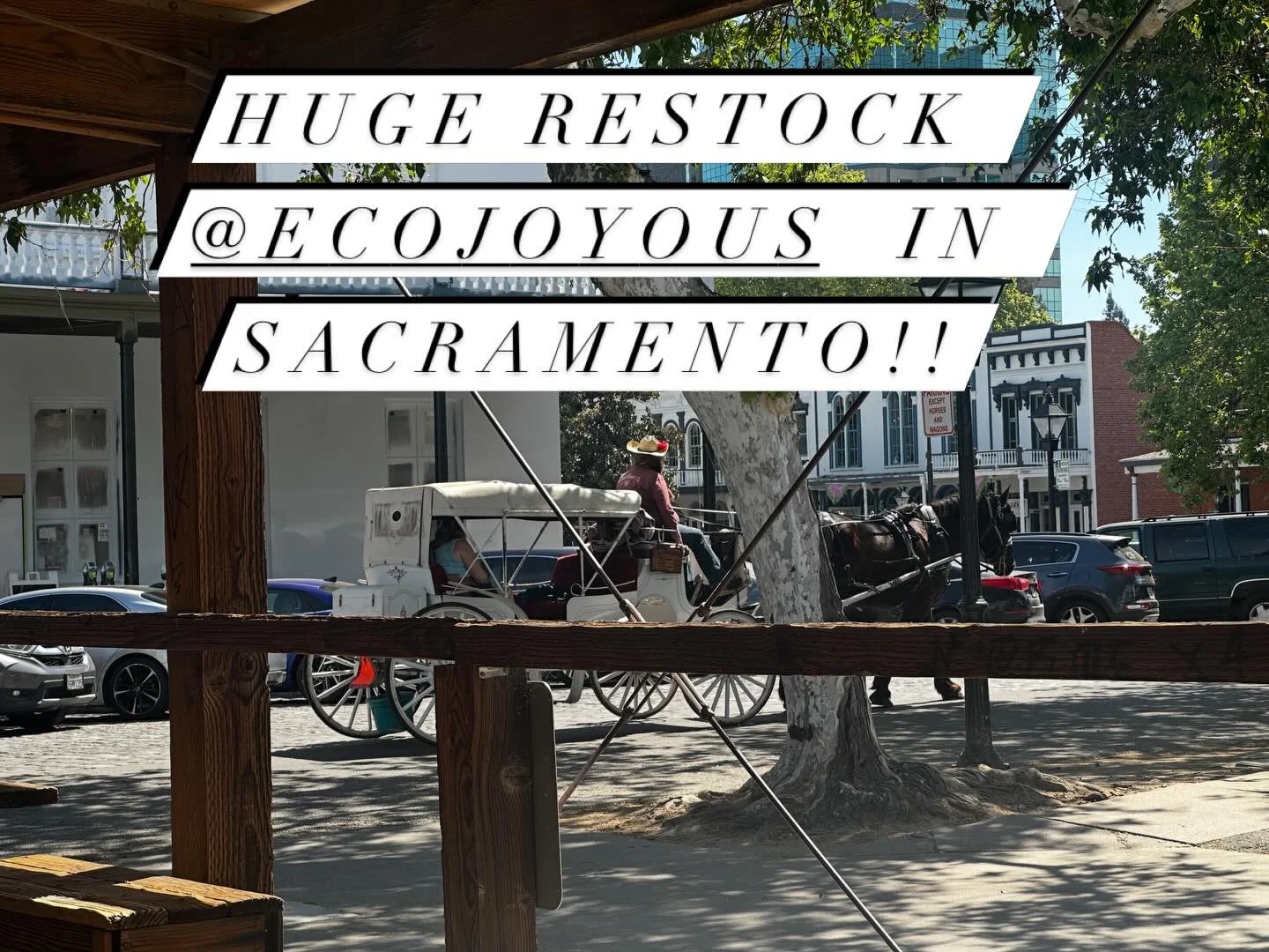We were running low on all of our products so quickly @ecojoyous (thank you Sacramento and owner Hope!!). We just did a huge restock in Old Sacramento and it was popping off with lots of good energy and the huge No Kings event. We love it! 🫶✨❤️