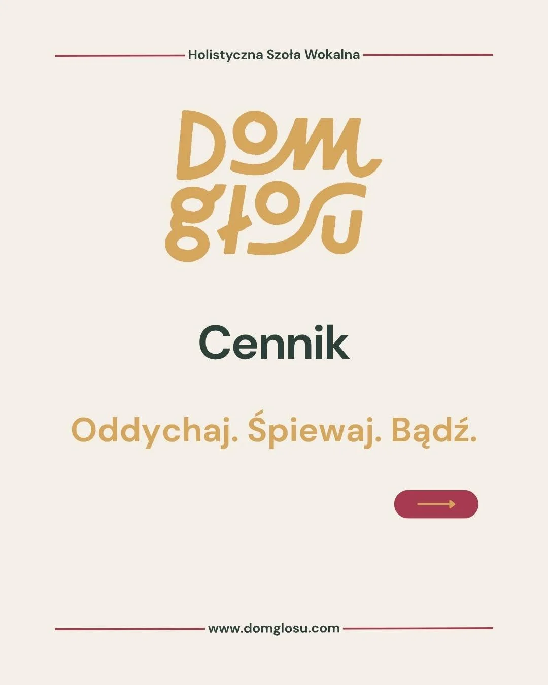 Przejrzysty i jasny cennik lekcji śpiewu oraz pianina? 👁️
Tak jest! 
W Domu Głosu komfort i transparentność to podstawa!
Chcę, abyś m&oacute;gł/mogła skupić się na tym, co najważniejsze &ndash; na sobie 🤍

Sprawdź szczeg&oacute;ły poniżej i wybierz