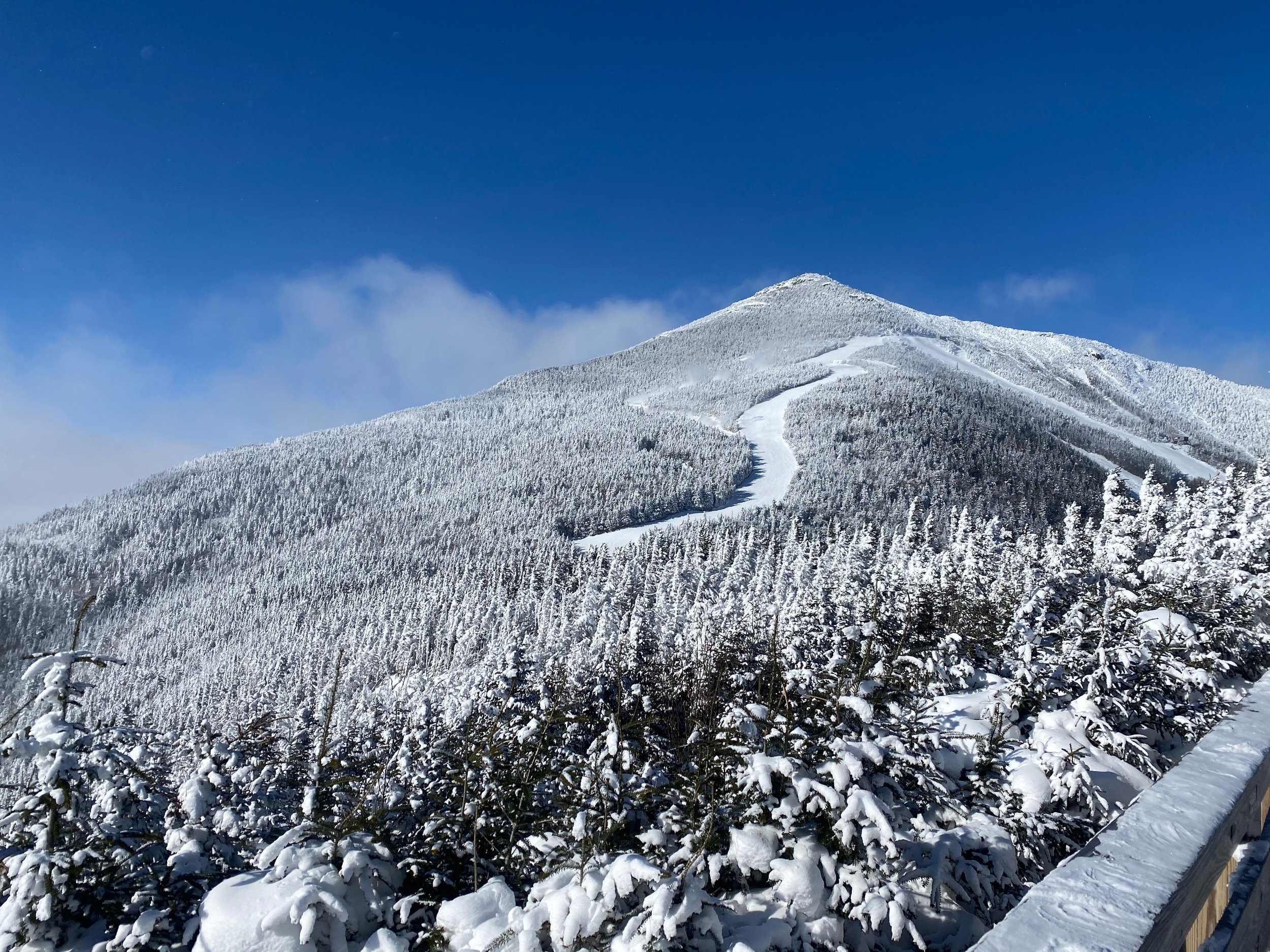 Snow-covered mountains in Killington, Vermont