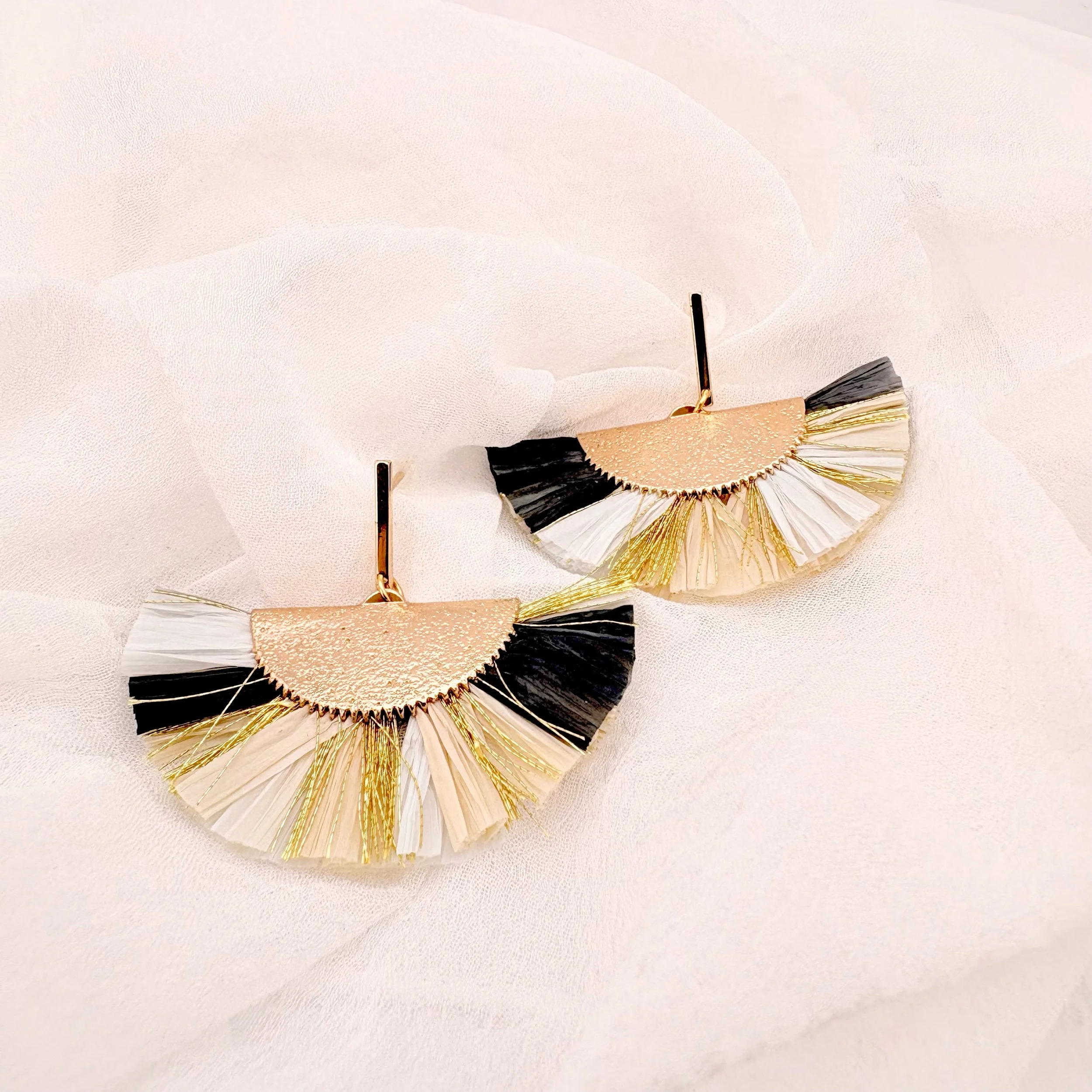 Raffia Stud Earrings