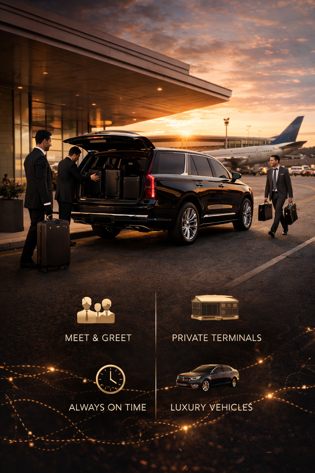 Luxury SUV chauffeur airport pickup service in San Diego