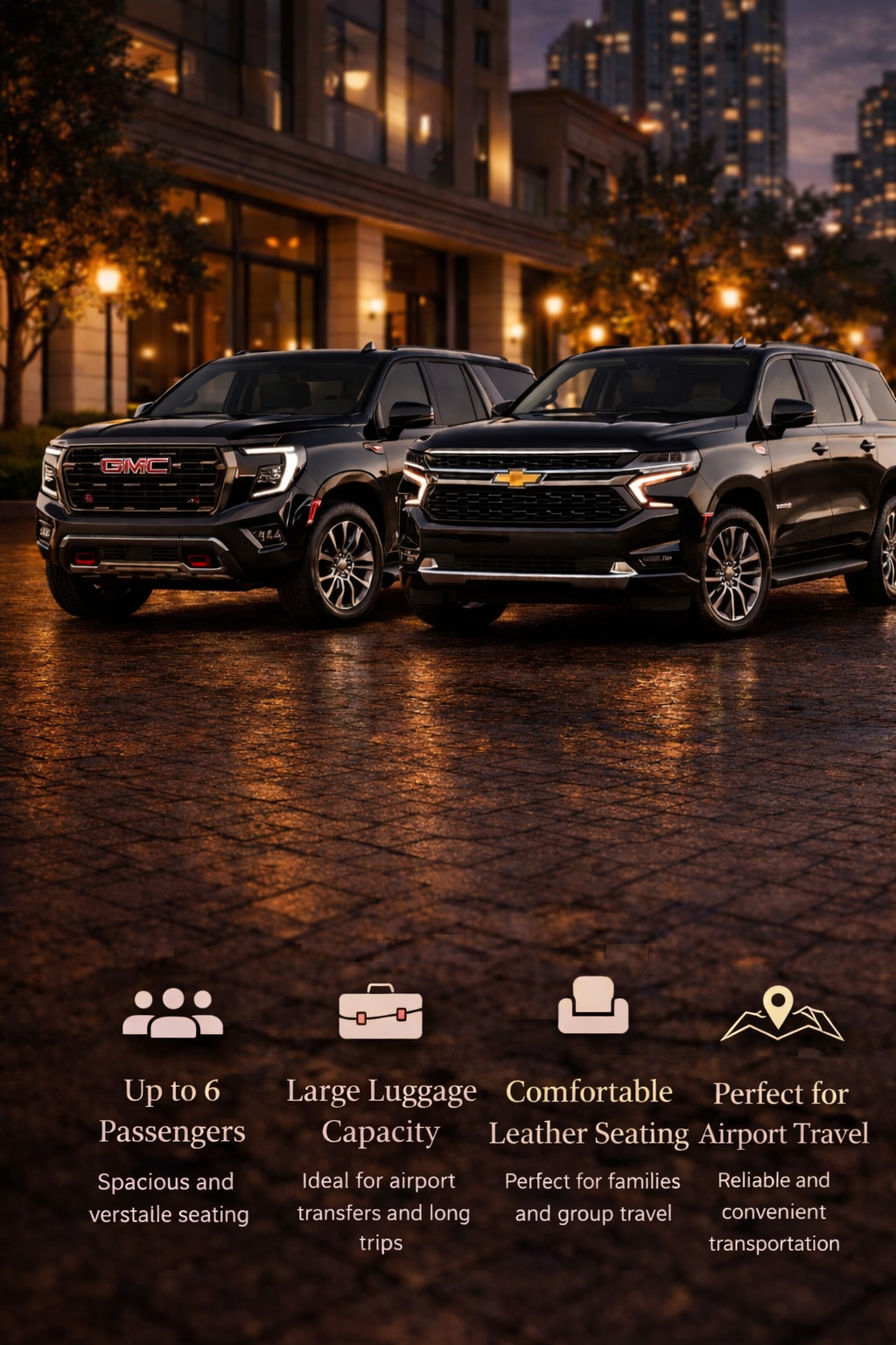 Luxury SUV black car service vehicle in San Diego