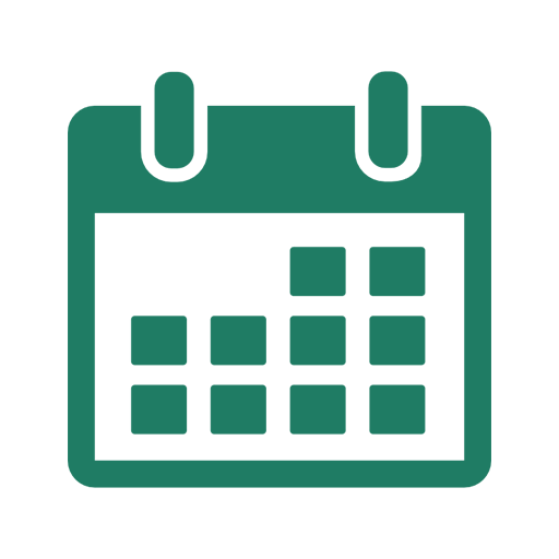 Icon of a calendar with dates.