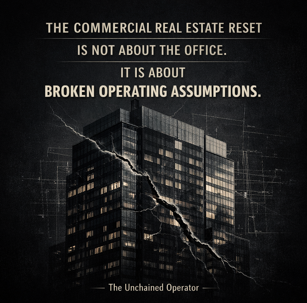 The Commercial Real Estate Reset Is Not About the Office. It Is About Broken Operating Assumptions.