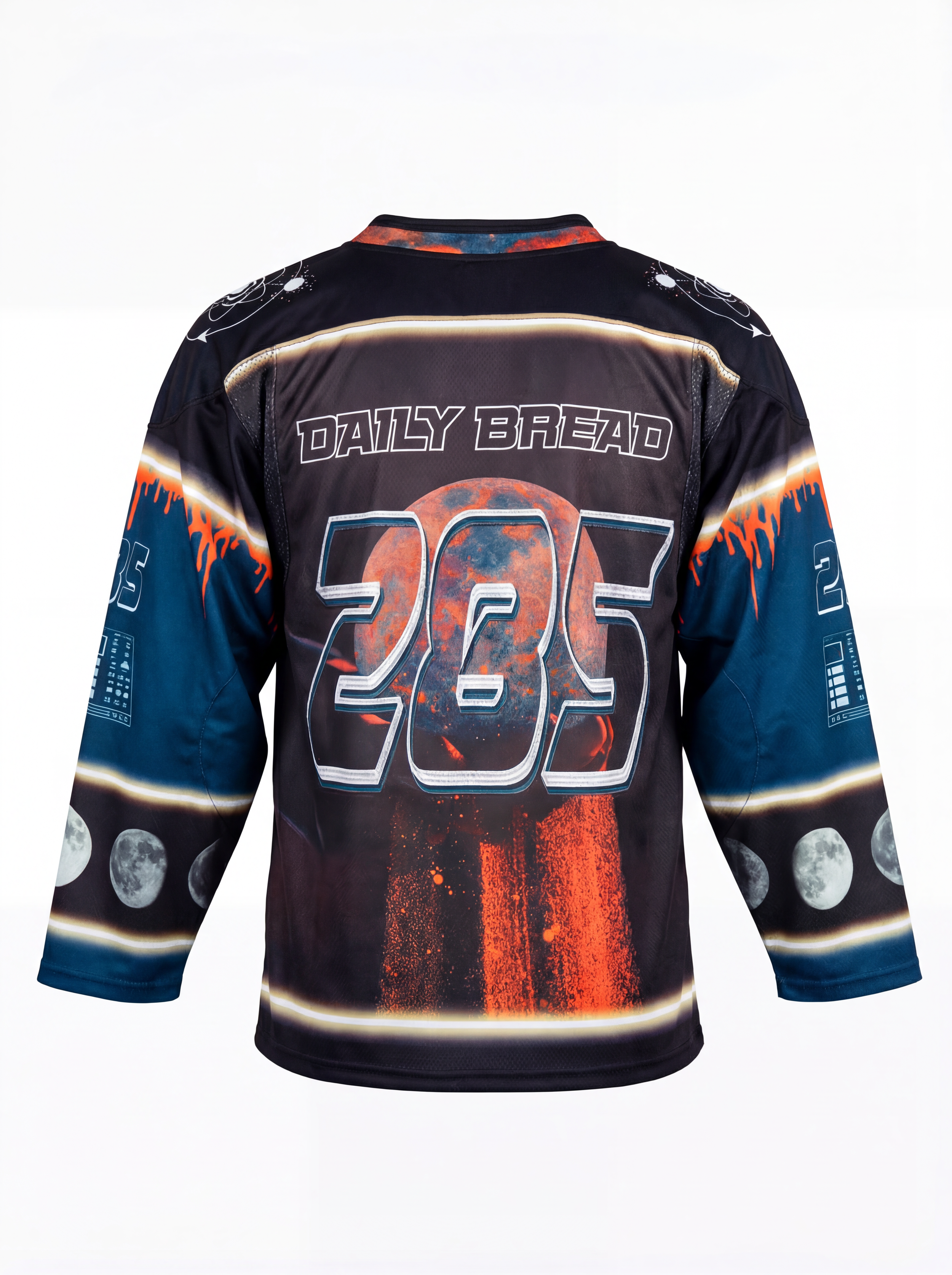 Daily Bread "MOON SLIPS AWAY" embroidered hockey jersey
