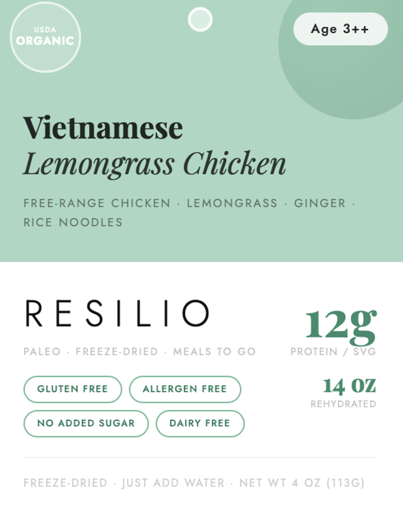 Resilio Provisions Vietnamese Lemongrass Chicken