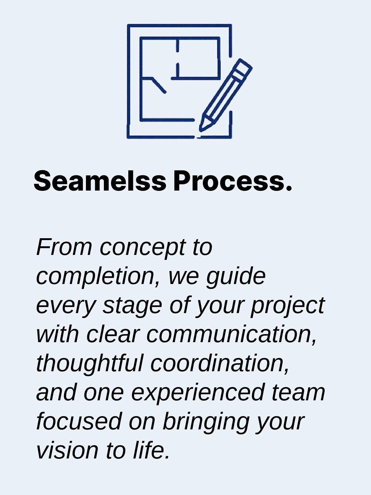 informational card describing resilient design build process