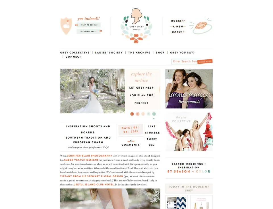 Featured on Grey Likes Weddings