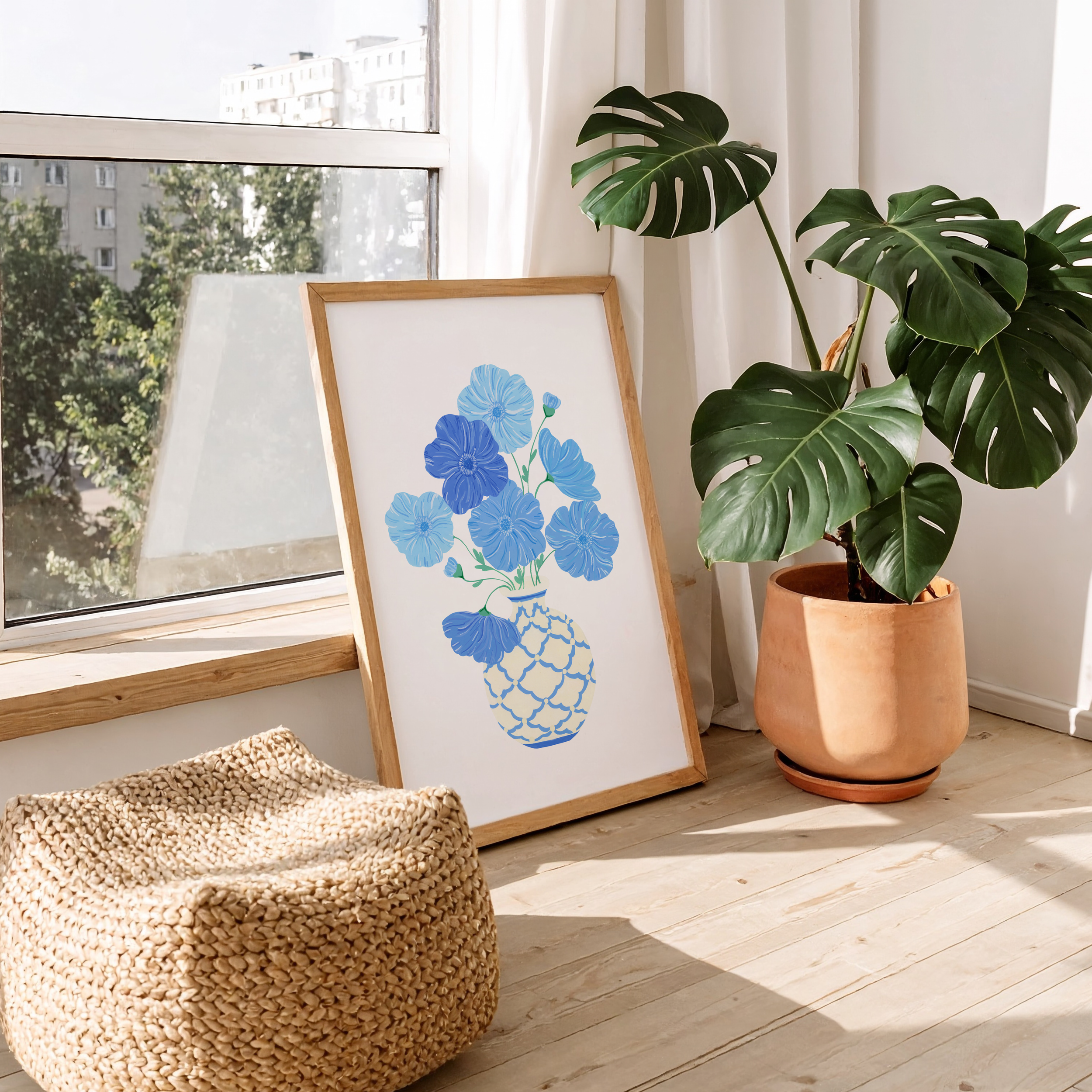 Blue Poppies Art Print