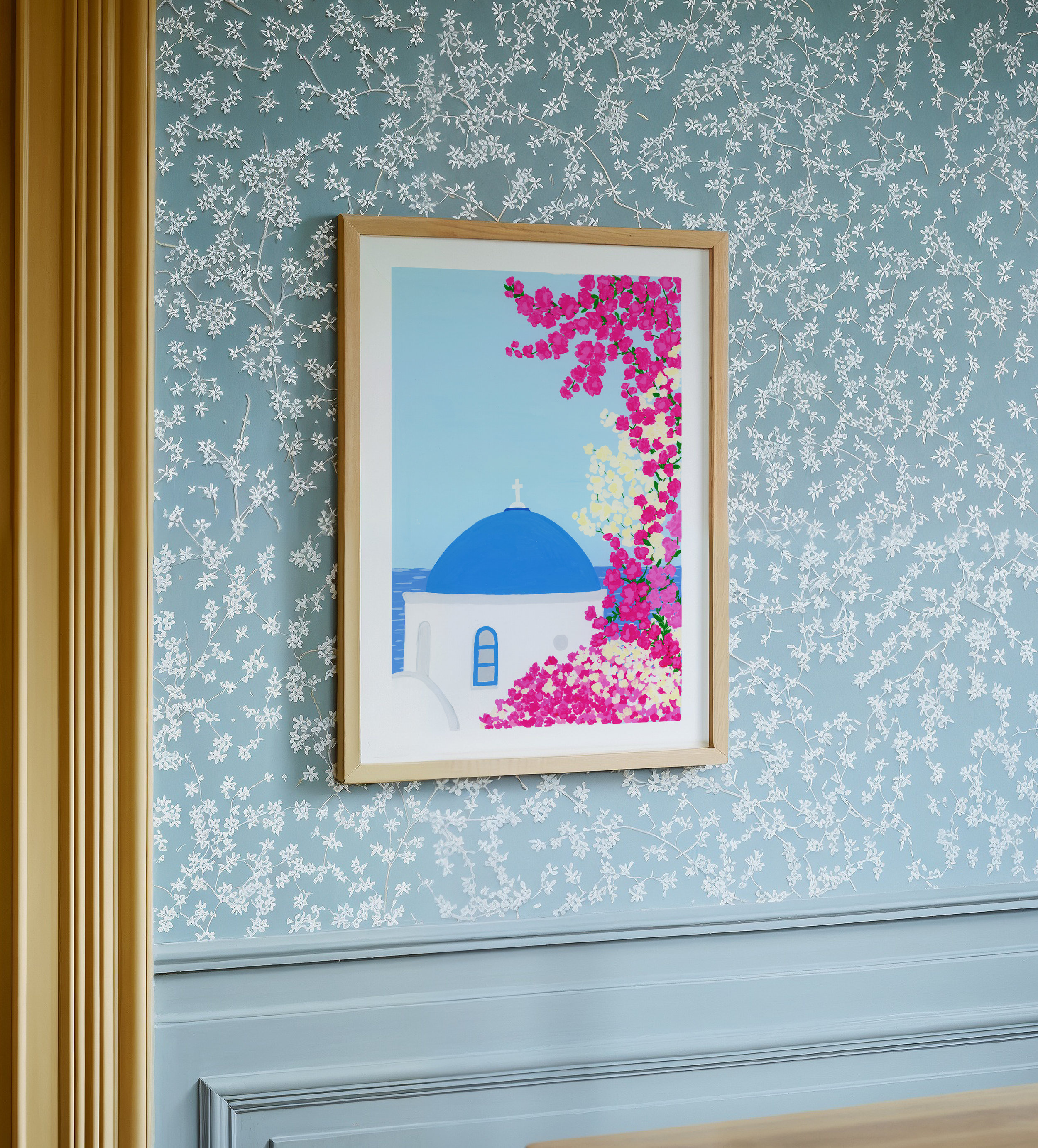 Bougainvillea in Greece Art Print