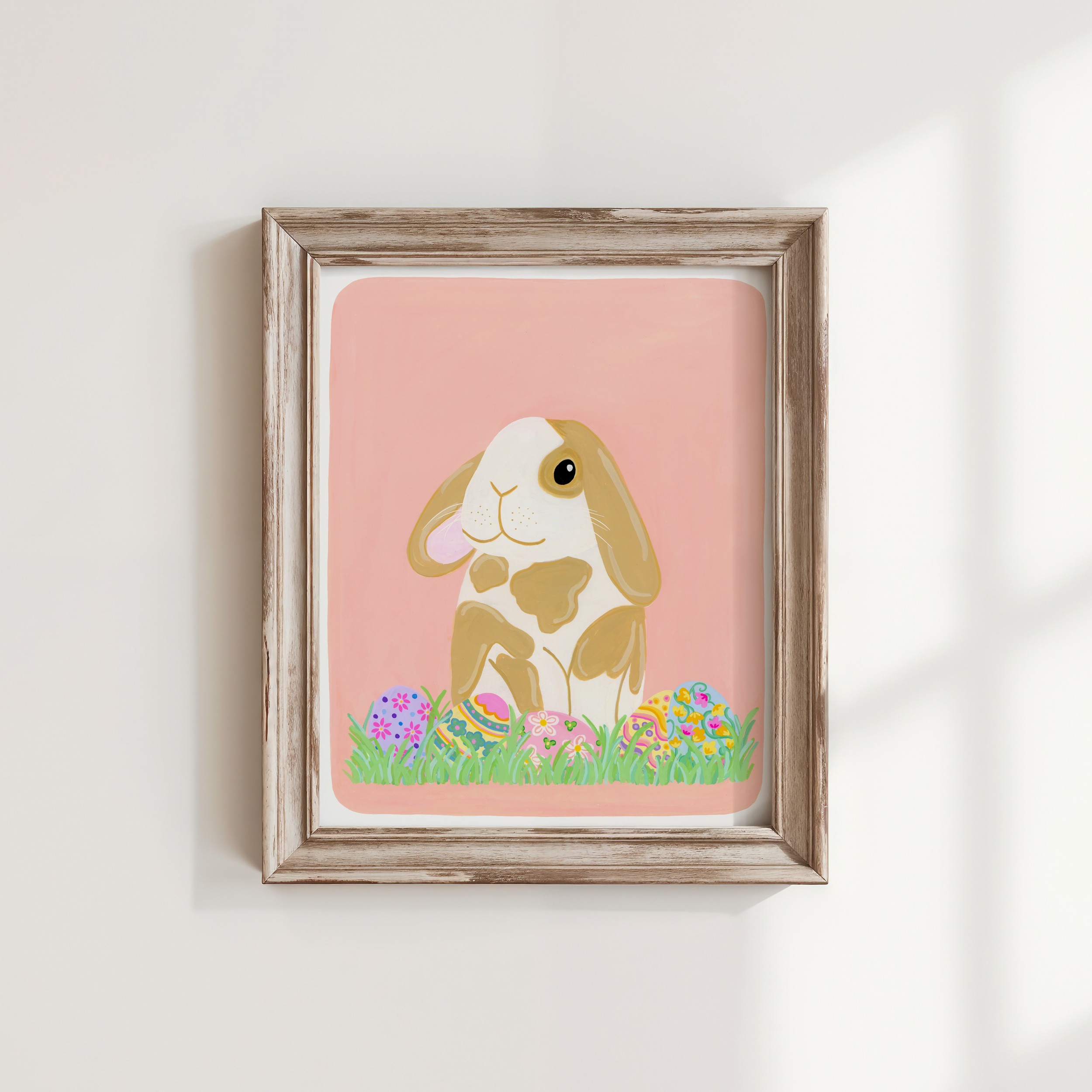Spotted Easter Bunny Art Print