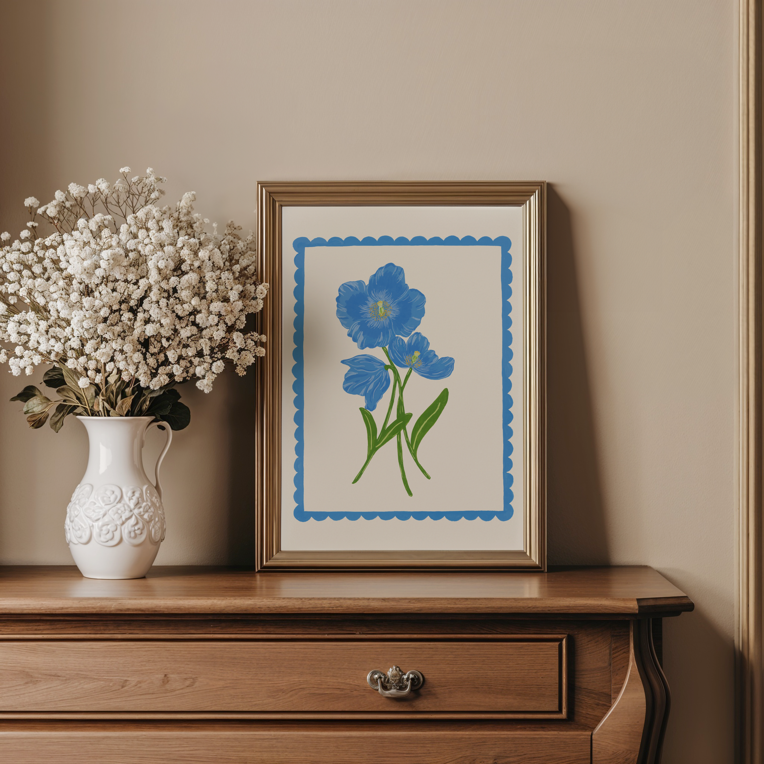 Himalayan Blue Poppy Art Print