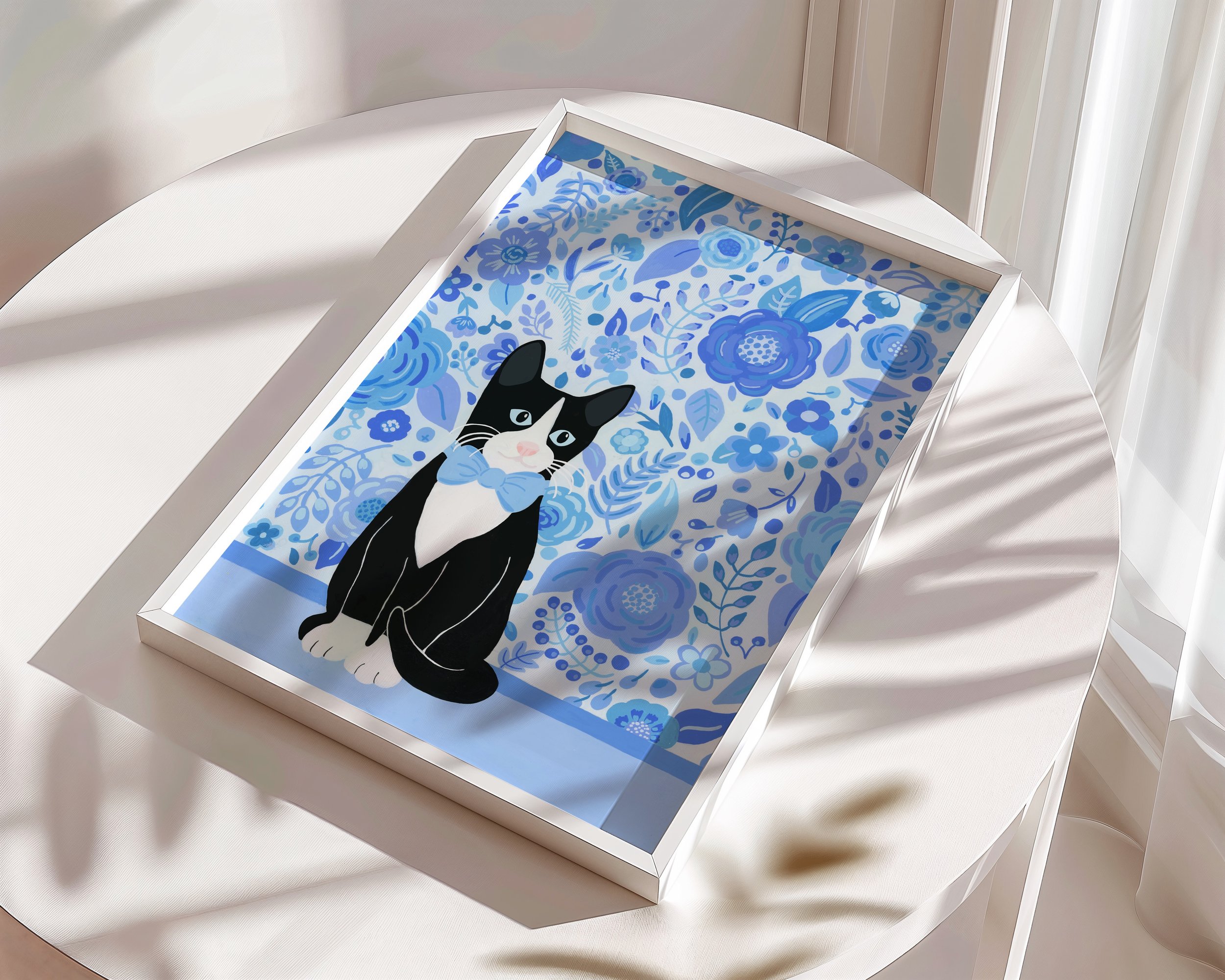 Tuxedo Cat Art Print