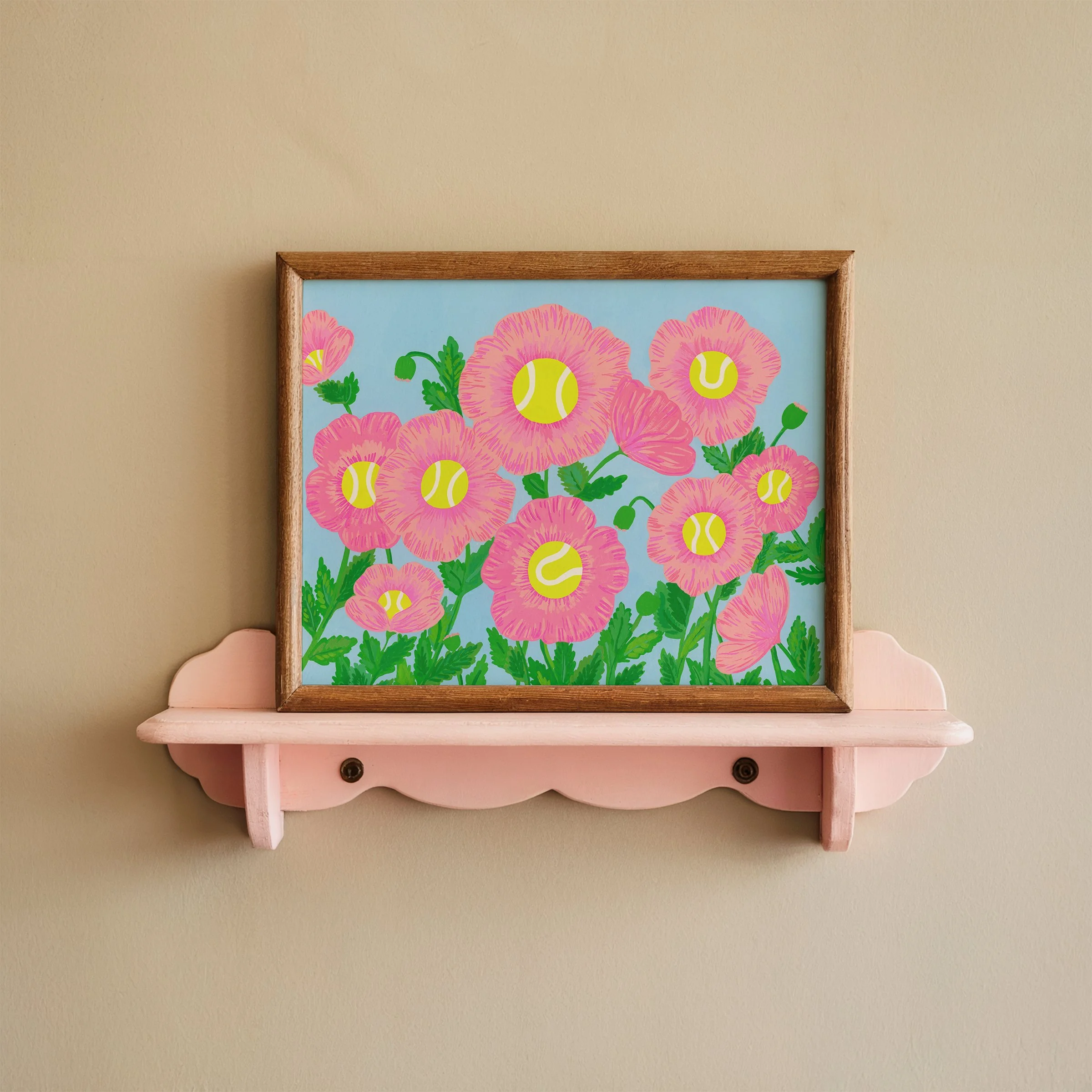Pink Tennis Blooms Art Print