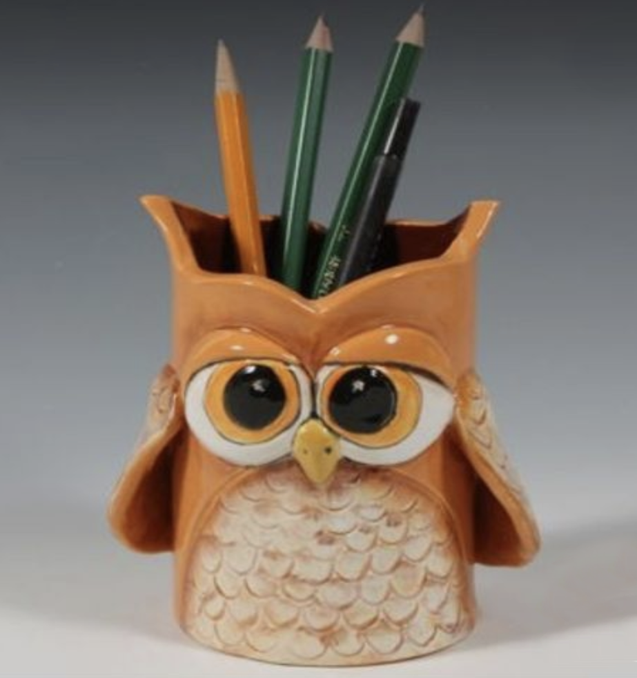 6 JUL MON Pottery Pencil Holder