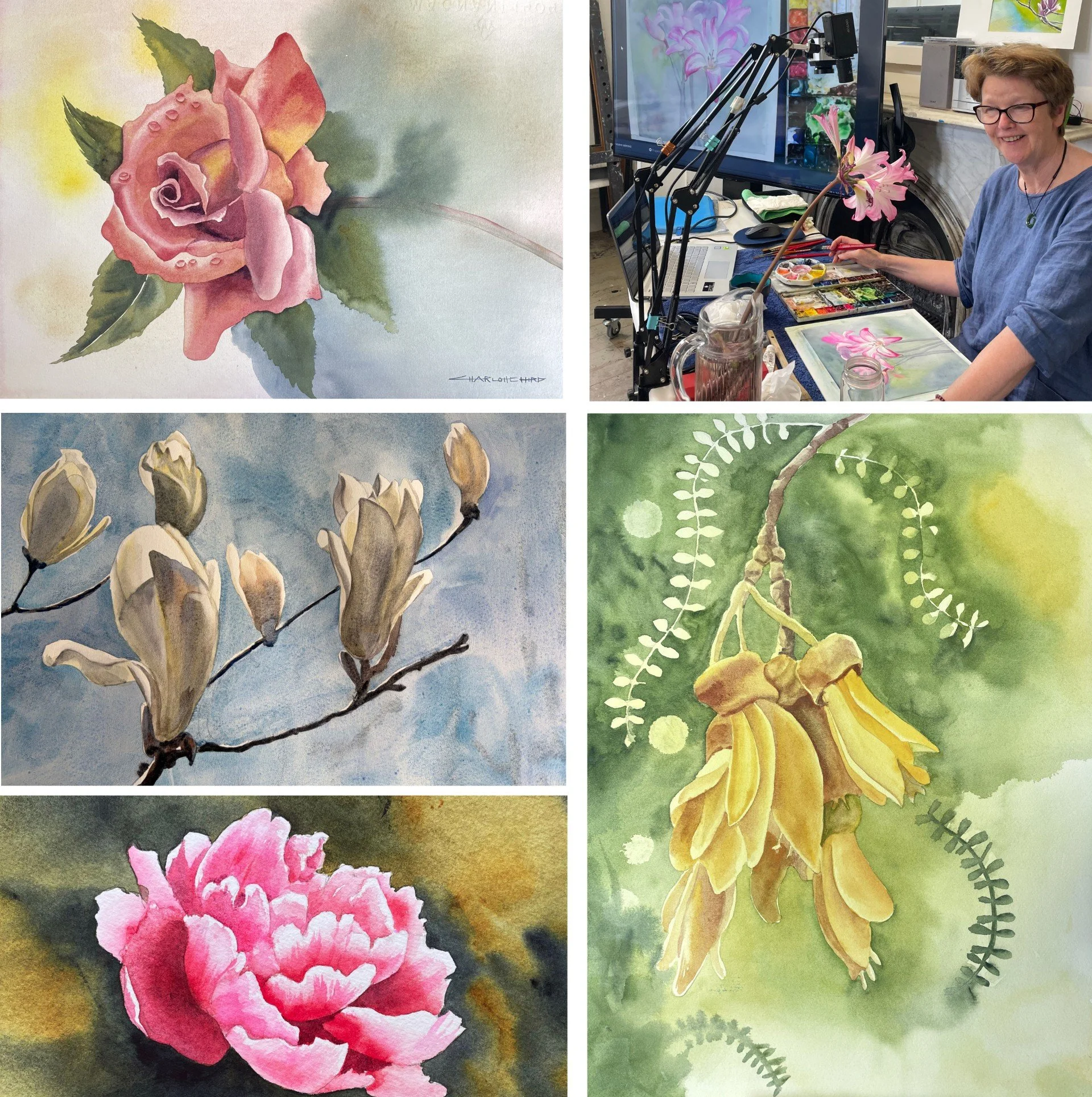 17 SEP THU Watercolour Spring Flowers - Experienced Artist