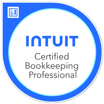 Intuit Certified Bookkeeping Professional badge logo.