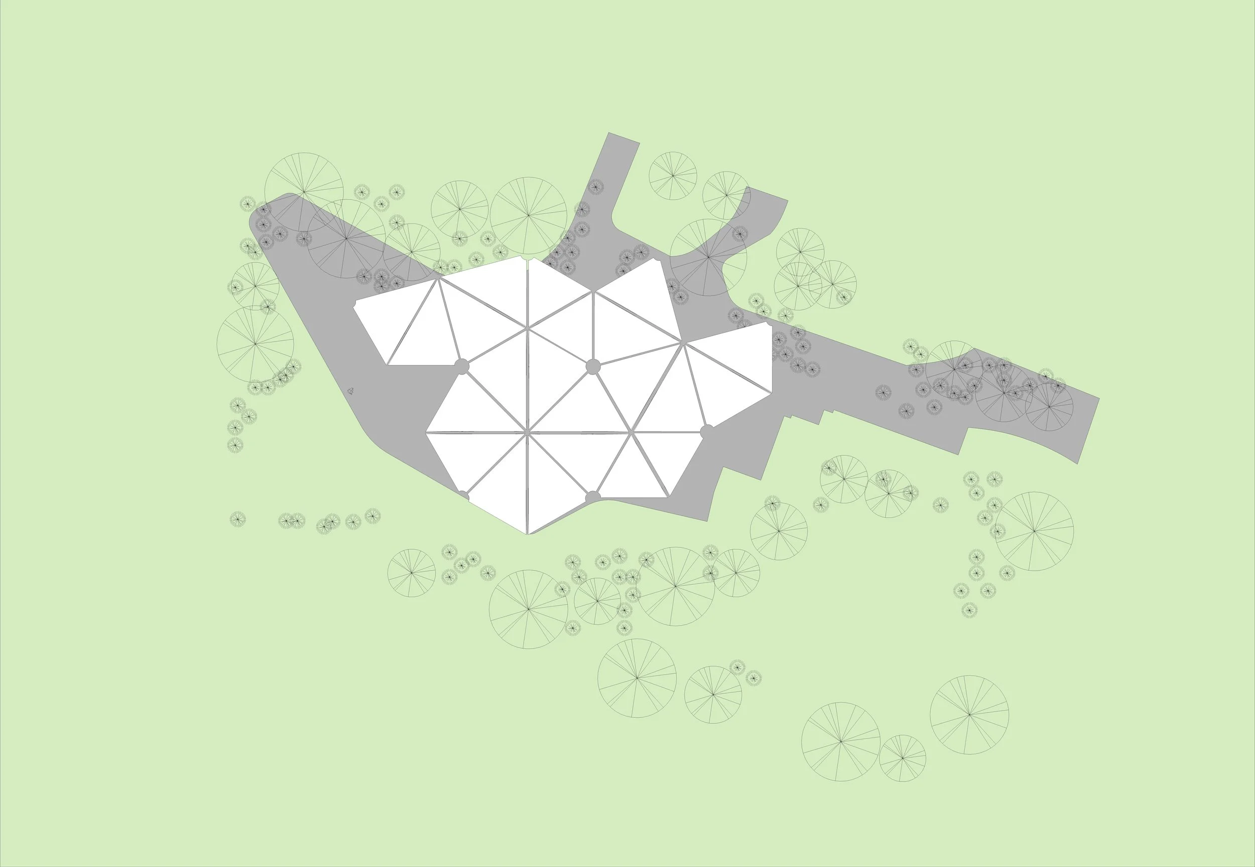 Plan view of generated structural layout
