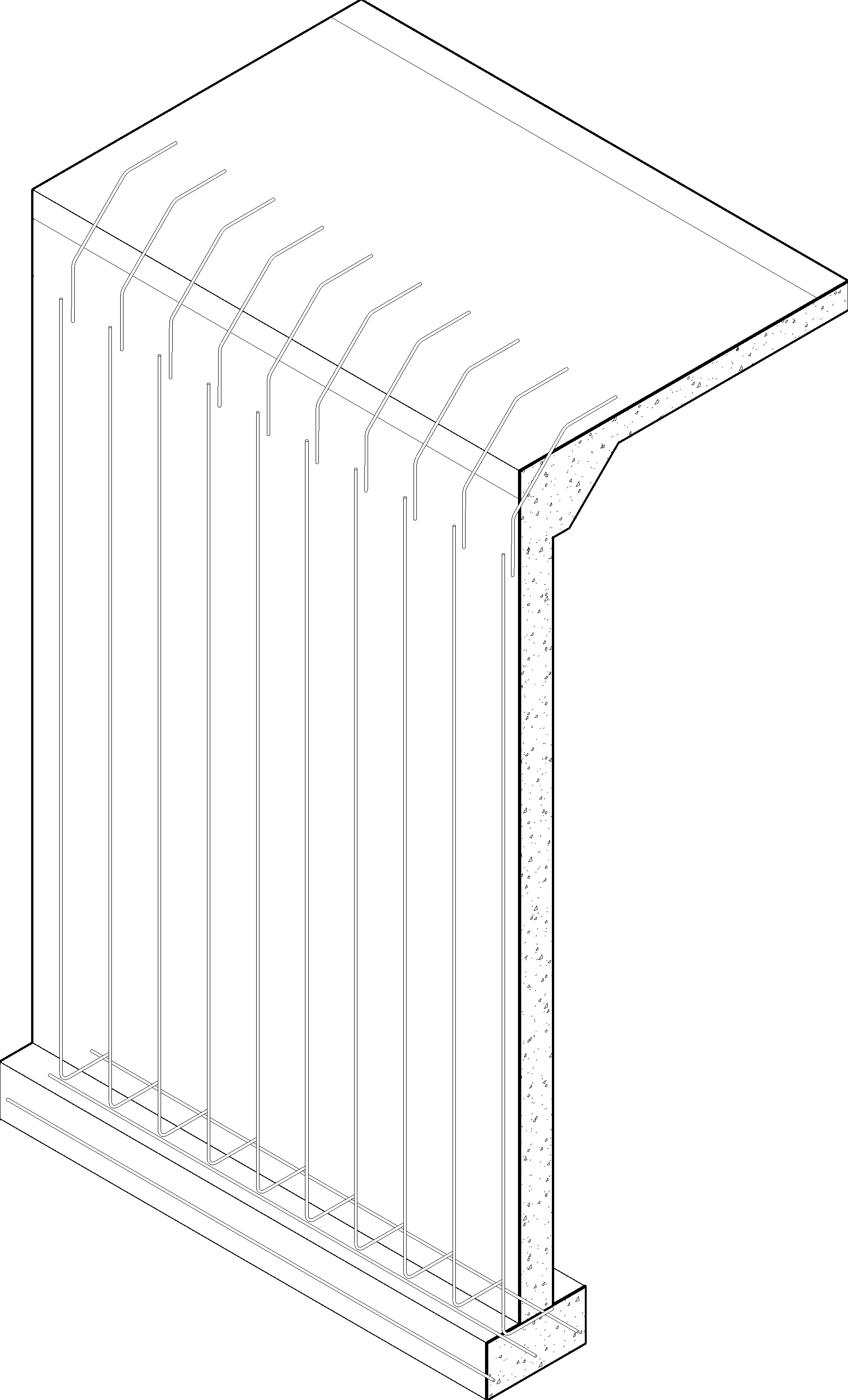 Foundation wall reinforcement — 3D detail view
