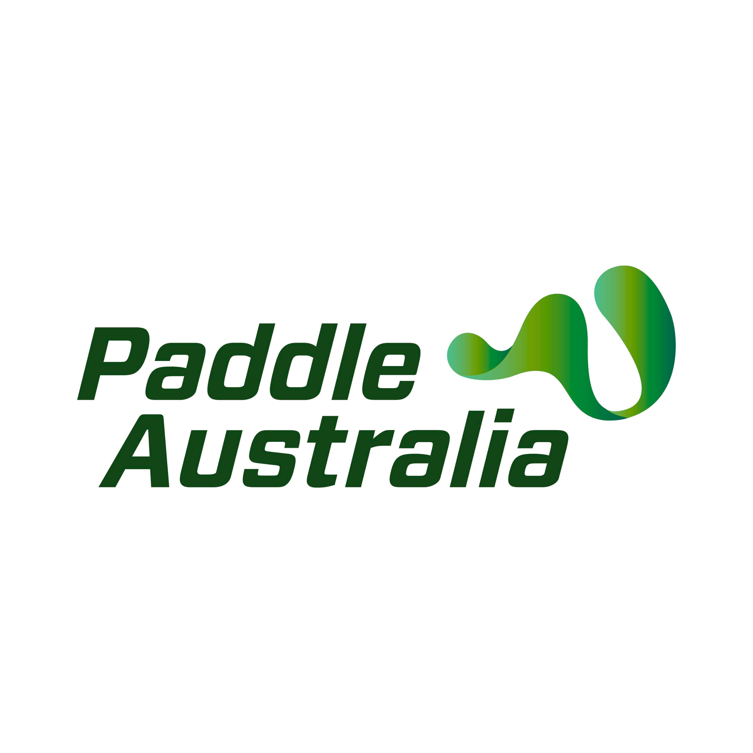 Paddle Australia logo featuring green stylized paddle and text.