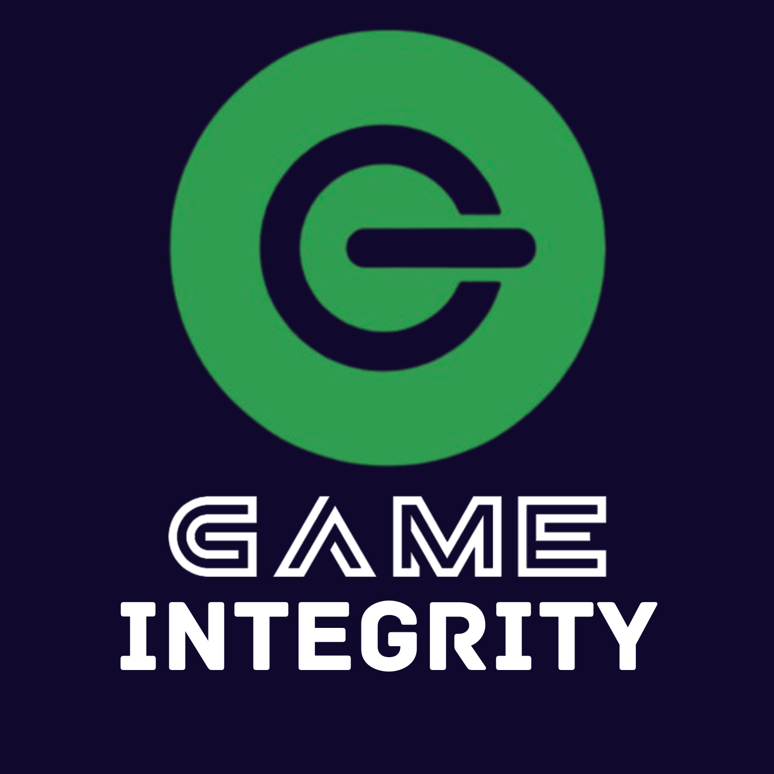 Logo with a green circular symbol and text that reads 'GAME INTEGRITY'.
