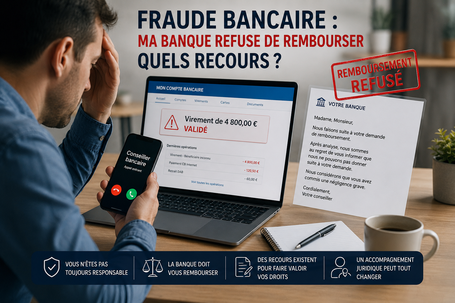 Ma banque refuse de me rembourser une fraude bancaire : quels recours ?