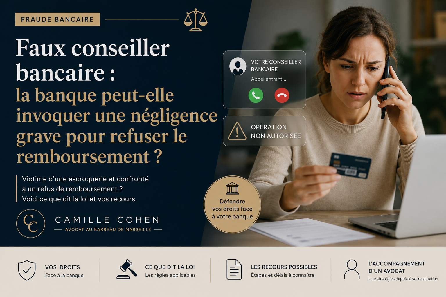 Faux conseiller bancaire : la banque peut-elle invoquer une négligence grave pour refuser le remboursement ?