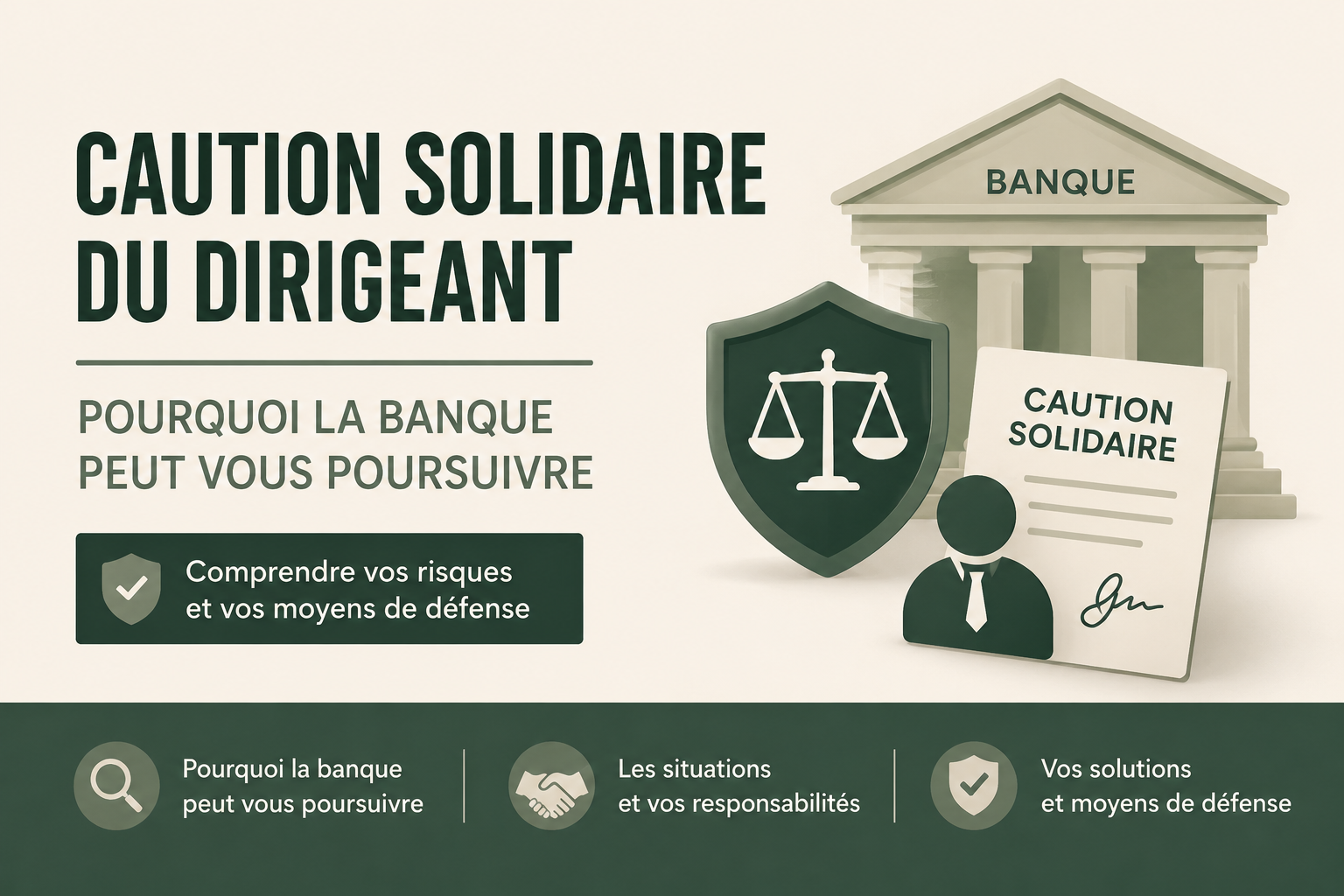 Caution solidaire du dirigeant : pourquoi la banque peut-elle vous poursuivre ?
