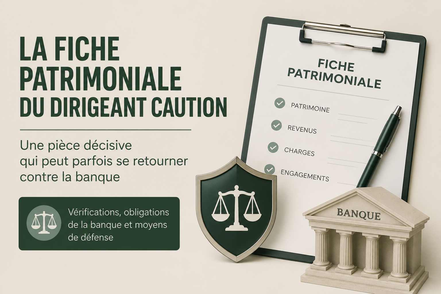 La fiche patrimoniale du dirigeant caution : une pièce décisive qui peut parfois se retourner contre la banque
