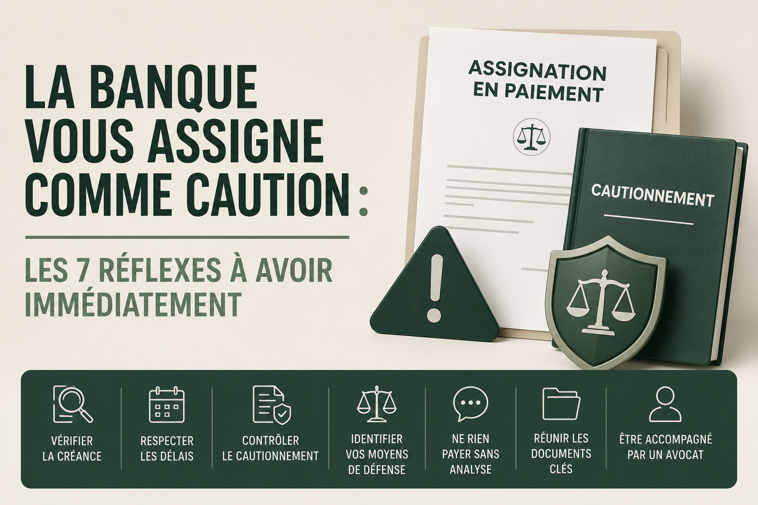 La banque vous assigne comme caution : les 7 réflexes à avoir immédiatement